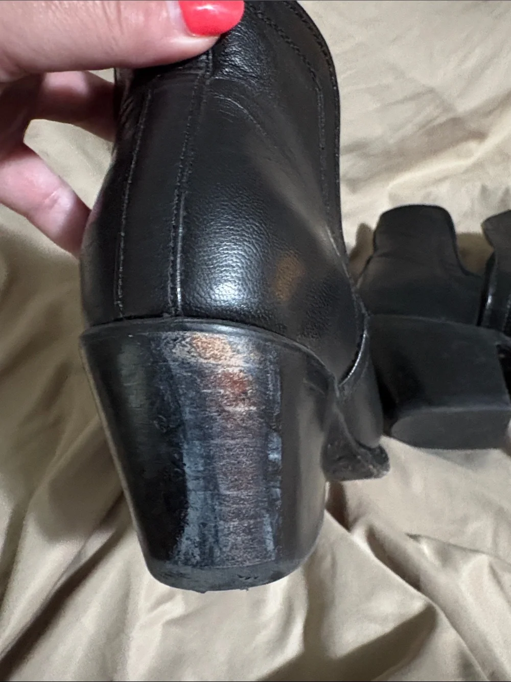 Ariat Black Leather Pointed Ankle Booties